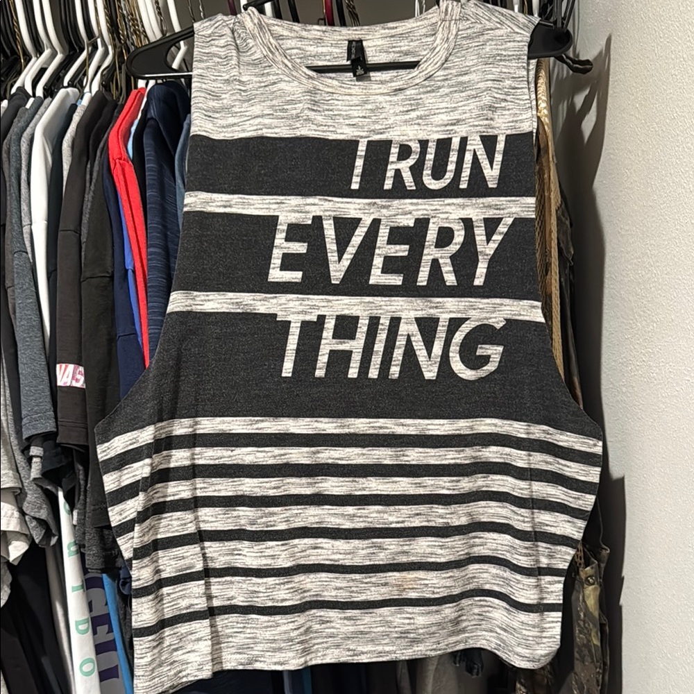 Aeropostale Gray Sleeveless Muscle Tank Top